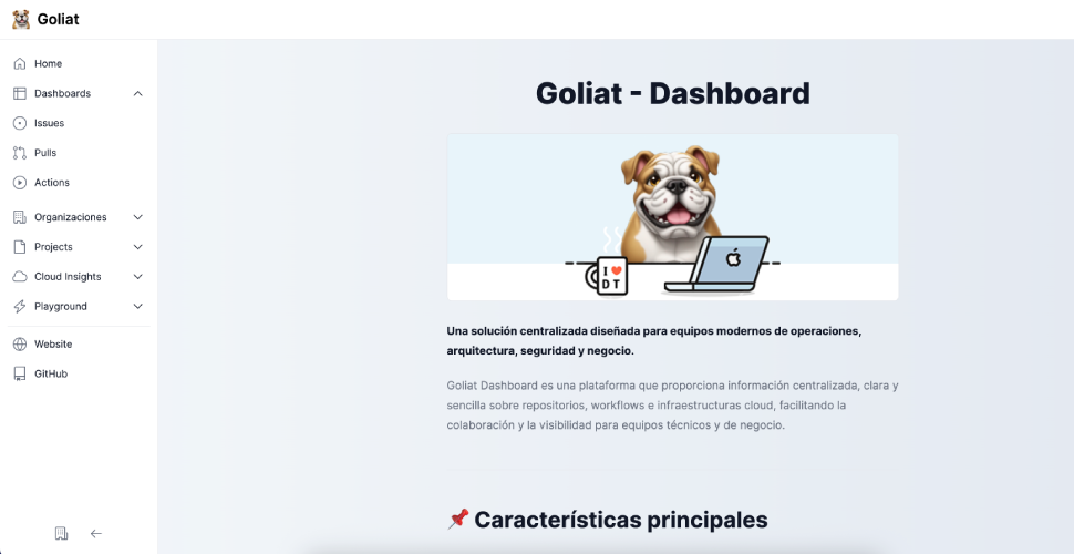 Cómo Goliat - Shield protege la API pública de Goliat - Dashboard