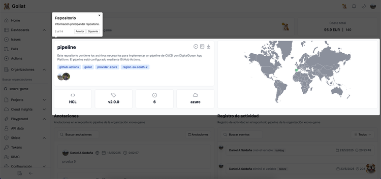 Onboarding guiado, variables por entorno, Clerk en español y seguridad API reforzada